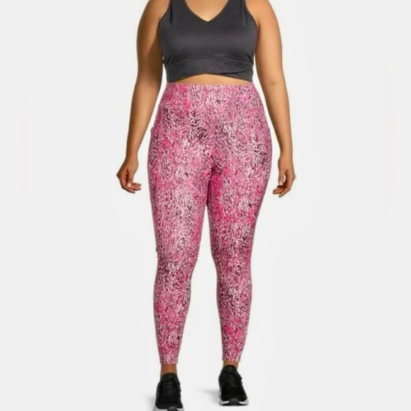 Pants - Leggings pink and black snake print